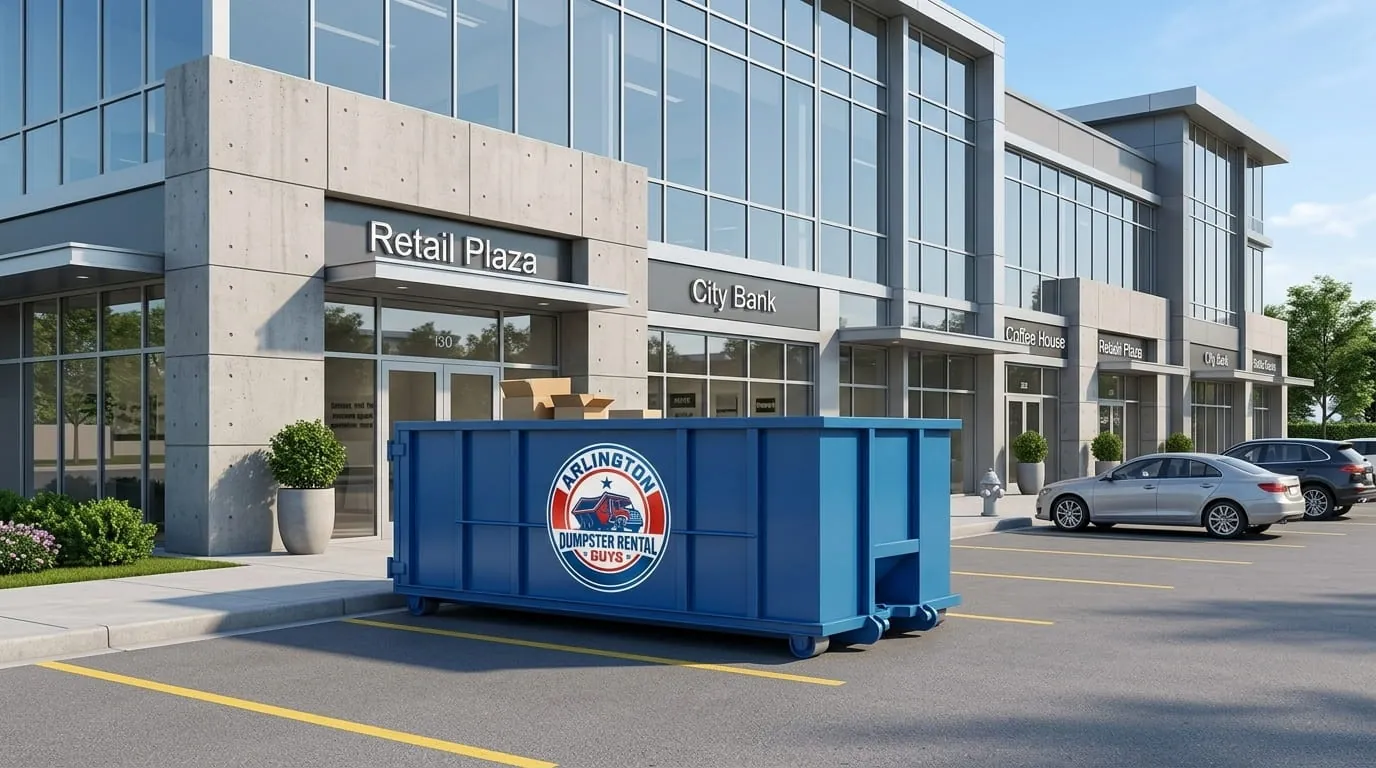 10 yard dumpster used for a small home cleanout in Arlington, VA